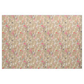Tissu Les notes musicales impriment - le taupe bronzage, (Fat Quarter)