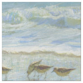 Tissu Les oiseaux de rivage, une journée à la plage (Fermer)
