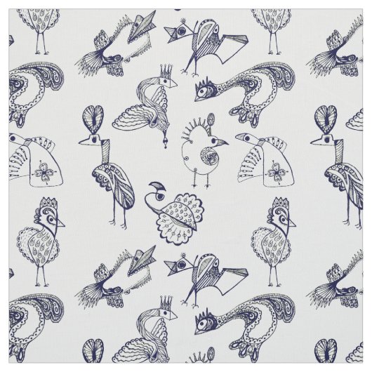 Tissu Les oiseaux fabuleux (Échantillon)