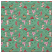 Tissu Les ornements de Noël de la fille de campagne (Échantillon)