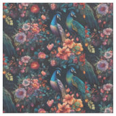 Tissu les paons dans le jardin (Fermer)
