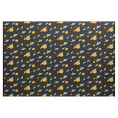 Tissu Les petits requins gris-oranges Citrouilles d'Hall (Fat Quarter)