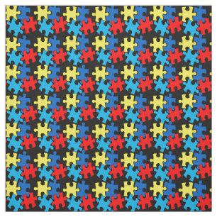 Tissu Les pièces du puzzle de l'autisme - Petites