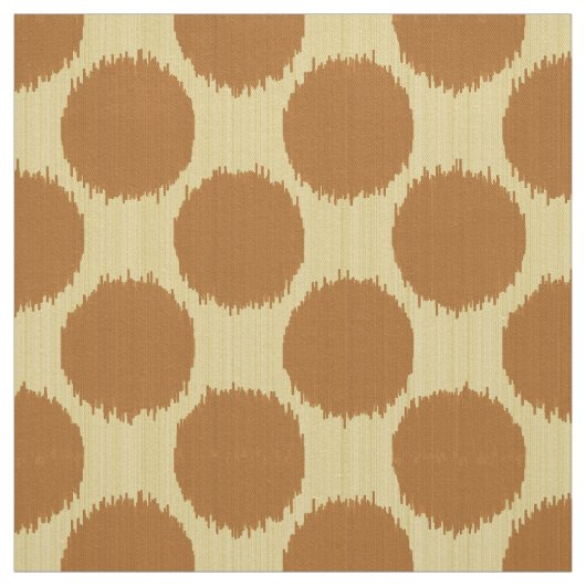 Tissu Les points d'Ikat, l'or de moutarde et les chamois (Échantillon)