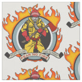 Tissu Les pompiers ne craignent aucun feu (Fermer)