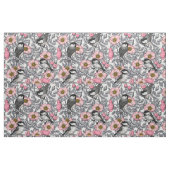 Tissu Les poulets dans la nature rose, rose et gris (Yard)