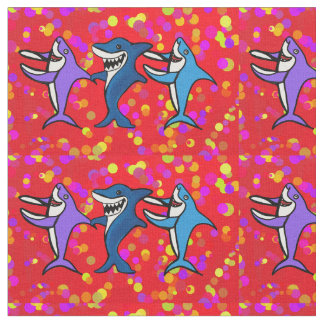 TISSU LES REQUINS DANSÉS