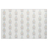 Tissu Les sept chakras avec leurs couleurs respectives (Fat Quarter)