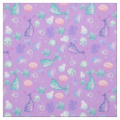 Tissu Les sirènes rêvent de violet (Échantillon)