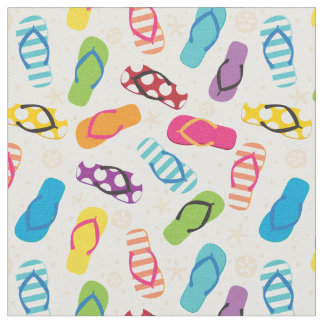 Tissu Les tongs de plage d'été