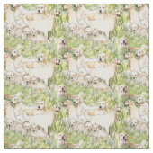 Tissu Les trésors d'or dans l'herbe Toile de coton (Échantillon)