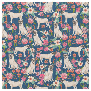Tissu Les Vintages florales de Chien Mastiff