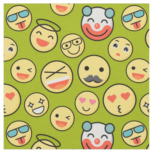Tissu Les visages d'Emoji (Fermer)