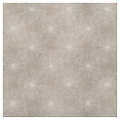 Tissu Les Webs de l'araignée blanche sur Tan (Échantillon)