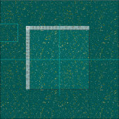 Tissu L'espace élégant de confettis - vert turquoise et (Carreau)