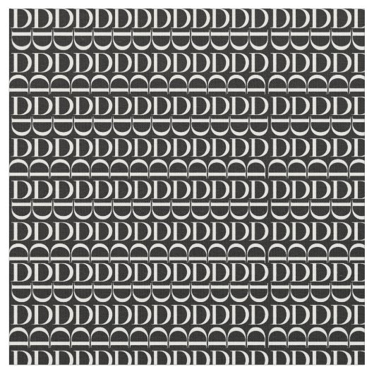 Tissu Lettre initiale D monogramme (Fermer)