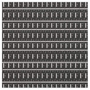 TISSU LETTRE INITIALE MONÂTRE F