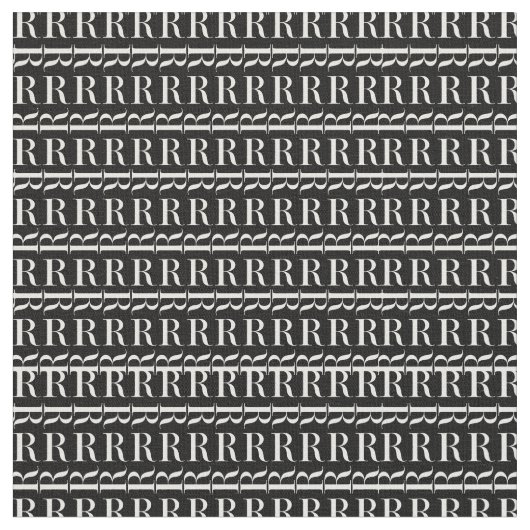 Tissu Lettre initiale monogramme R (Fermer)