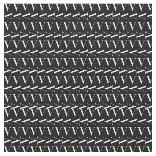 Tissu Lettre initiale monogramme V (Fermer)