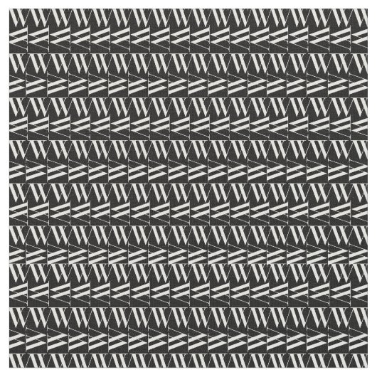 Tissu Lettre initiale monogramme W (Fermer)