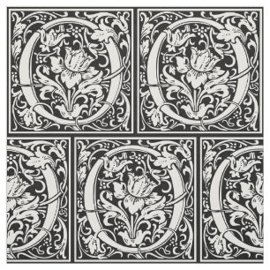 Tissu Lettre O Monogramme Médiéval Art Nouveau