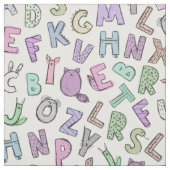 Tissu Lettres de l'alphabet des doodles (Échantillon)