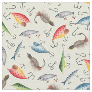 Tissu leurres de pêche sur le jaune clair