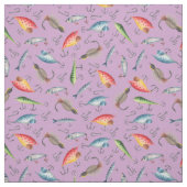 Tissu leurres de pêche sur le pourpre (Échantillon)