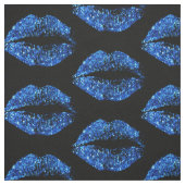 Tissu Lèvres bleues #2 de parties scintillantes (Échantillon)