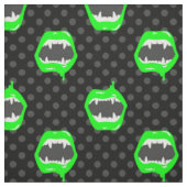 Tissu lèvres de vampire monstre créature aux crocs verts (Échantillon)