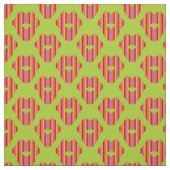 Tissu Lèvres en bohème sur vert (Échantillon)