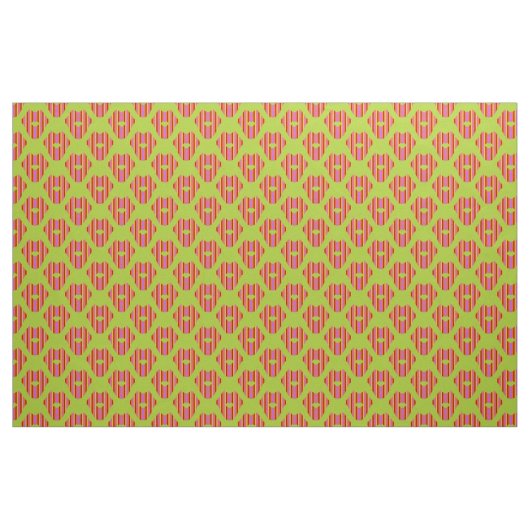 Tissu Lèvres en bohème sur vert (Fat Quarter)