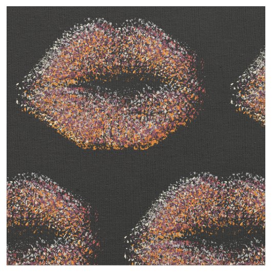 Tissu Lèvres stylées multicolores #15 (Fermer)