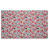 Tissu Lèvres, traces de rouge à lèvres, baiser. (Fat Quarter)
