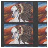 Tissu Lévrier Afghan blanc (fermé)