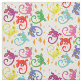 Tissu Lézards colorés (Échantillon)