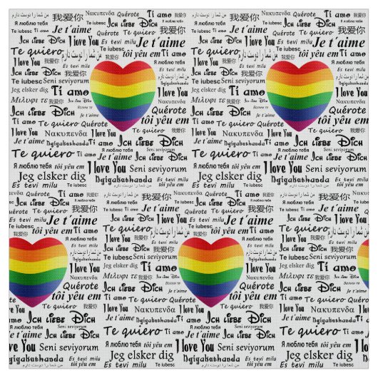 Tissu LGBT je t'aime (Échantillon)
