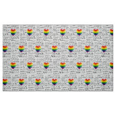 Tissu LGBT je t'aime (Fat Quarter)