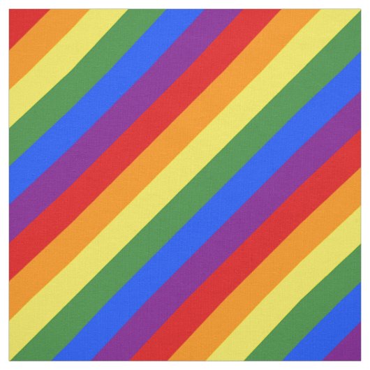 Tissu LGBT Pride Diagonal Rainbow Stripe Motif (Échantillon)