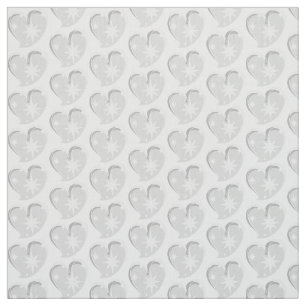 Tissu l'hiver dans le coeur amour-argent