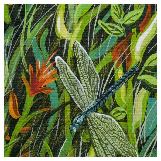 Tissu libellule (Échantillon)