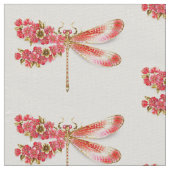 Tissu libellule de fleurs avec sakura de bijoux (Détail)