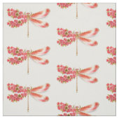 Tissu libellule de fleurs avec sakura de bijoux (Échantillon)
