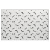 Tissu Libellule grise argentée et blanche chic (Fat Quarter)