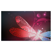 Tissu libellule rouge brillante (Fat Quarter)