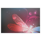 Tissu libellule rouge brillante (Fat Quarter)