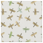 Tissu Libellules d'aquarelle d'or (Fermer)