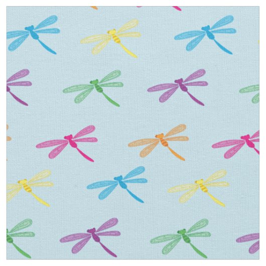 Tissu Libellules Libellule Colorée Arc-en-ciel (Fermer)