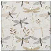 Tissu Libellules Neutres (Détail)