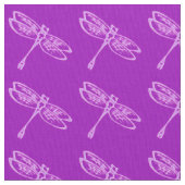 Tissu Libellules, orchidée pâle sur fond violet foncé (fermé)